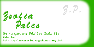 zsofia pales business card